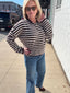 Payton Brown Striped Cardigan Sweater 130 Sweaters- Ella Chic BoutiqueThings Between