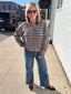 Payton Brown Striped Cardigan Sweater 130 Sweaters- Ella Chic BoutiqueThings Between