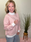 Peaches and Cream Striped Mock Neck Sweatshirt Top 110 Tops - Ella Chic BoutiqueLe Lis