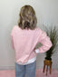 Peaches and Cream Striped Mock Neck Sweatshirt Top 110 Tops - Ella Chic BoutiqueLe Lis