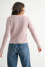 Pearl Button Ribbed Knit Cardigan in Mauve 130 Sweaters - Ella Chic Boutique
