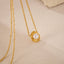 Pearl Gold Pendant Necklace in 18k Stainless Steel