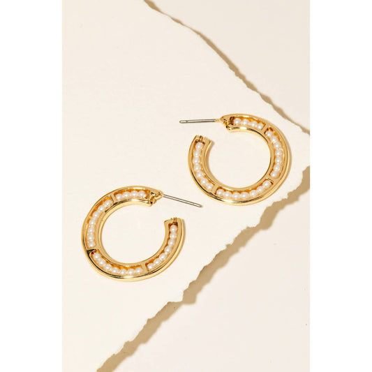Pearl Hoop Earrings
