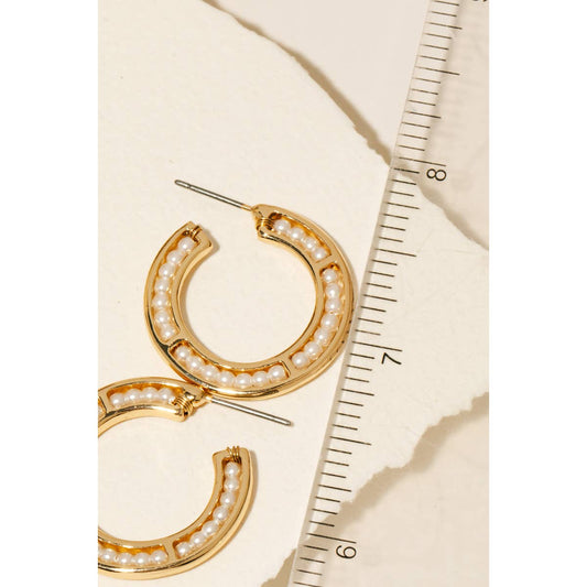 Pearl Hoop Earrings