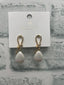 Pearl Teardrop Gold Earrings
