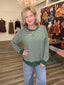Perfect Combo Pink and Green Striped Sweatshirt Top 110 Tops- Ella Chic BoutiqueJodifl
