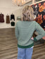 Perfect Combo Pink and Green Striped Sweatshirt Top 110 Tops- Ella Chic BoutiqueJodifl