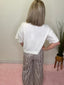 Perfectly Cropped Short Sleeve Sweater in White Cloud 110 Tops- Ella Chic BoutiqueAEMI + CO