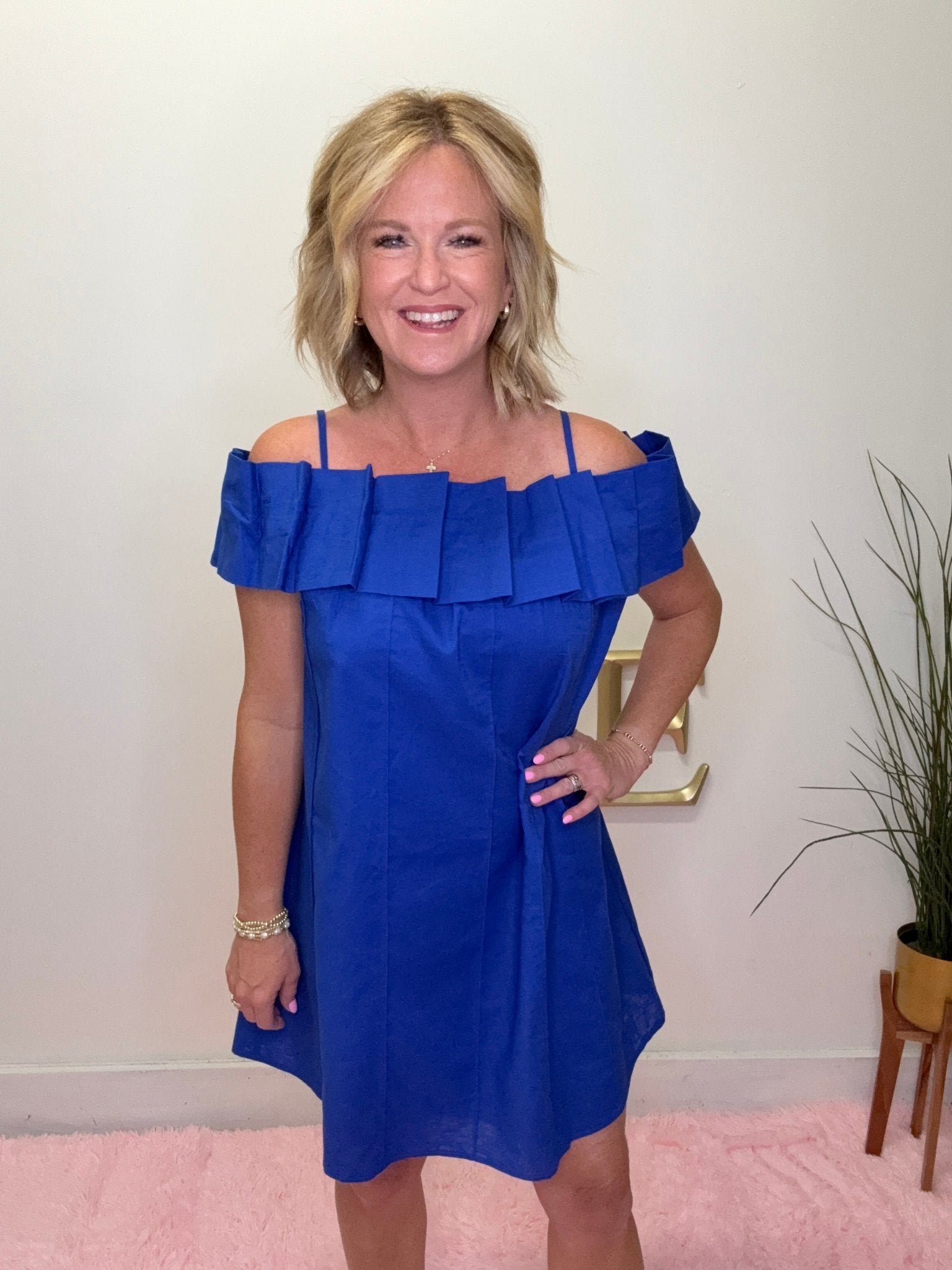 Pinch Cobalt Blue Fancy Party Dress Medium