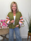 Pippa Olive Colorful Cardigan 130 Sweaters - Ella Chic Boutique