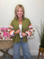 Pippa Olive Colorful Cardigan 130 Sweaters - Ella Chic Boutique