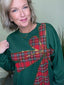 Plaid Ribbon Bow Detail Fleece Pullover 110 Tops - Ella Chic Boutique