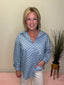 Polka Dot Button Front Denim Shirt Top 110 Tops- Ella Chic BoutiqueVine & Love