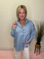 Polka Dot Button Front Denim Shirt Top