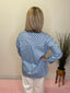 Polka Dot Button Front Denim Shirt Top 110 Tops- Ella Chic BoutiqueVine & Love
