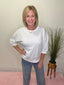 Polka Dot Puff Sleeve Sweatshirt in Cream 110 Tops- Ella Chic BoutiqueKori America