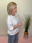 Polka Dot Puff Sleeve Sweatshirt in Cream 110 Tops- Ella Chic BoutiqueKori America
