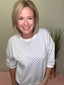 Polka Dot Puff Sleeve Sweatshirt in Cream 110 Tops- Ella Chic BoutiqueKori America