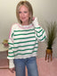 Pop of Fun Striped Boxy Crop Sweater Top 130 Sweaters - Ella Chic BoutiqueHem and Thread