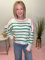 Pop of Fun Striped Boxy Crop Sweater Top 130 Sweaters - Ella Chic BoutiqueHem and Thread