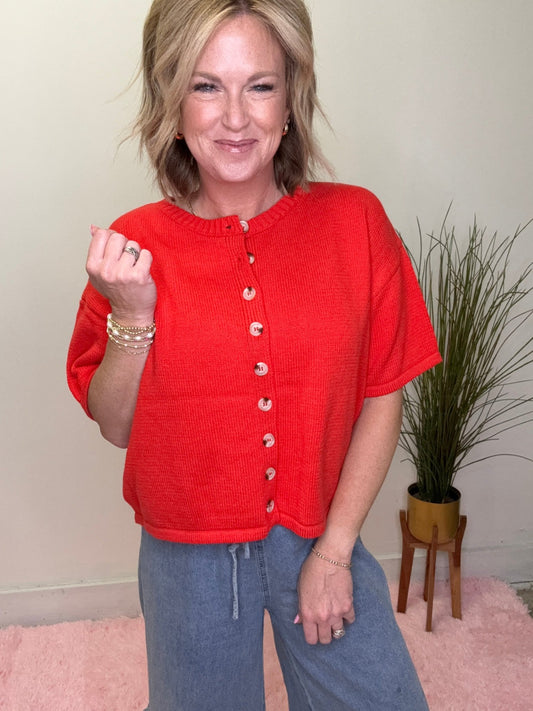 Poppy Summer Half Sleeve Cardigan Sweater