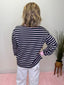 Prep School Striped Long Sleeve Top 110 Tops - Ella Chic BoutiqueButtermelon