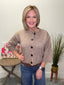 
Anniewear Present This Half Sleeve Cardigan in Taupe beige tan button front cropped Sweater - Ella Chic Boutique