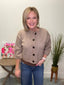 Present This Half Sleeve Cardigan in Taupe 130 Sweaters - Ella Chic Boutique
