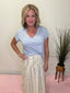 Ready For it Column Skirt in Light Blue Petal Parade