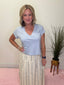 Ready For it Column Skirt in Light Blue Petal Parade