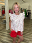 Red Tie Side Detail Shorts 180 Shorts & Skirts- Ella Chic BoutiqueButtermelon