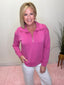 Regan Cloud Soft Half Zip Hot Pink Pullover Sweatshirt
