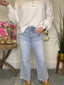 Reverent High Rise Crop Slim Wide Leg Jeans 160 jeans - Ella Chic Boutique