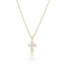 Rhinestone Gold Cross Necklace