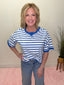 Right Now Striped Terrycloth Top