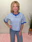 Right Now Striped Terrycloth Top