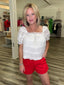Romantic Bubble Sleeve Ruffle Lace Top 110 Tops- Ella Chic BoutiqueSo Me