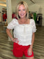 Romantic Bubble Sleeve Ruffle Lace Top 110 Tops- Ella Chic BoutiqueSo Me