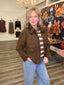Ruffles and Suede Chocolate Jacket 140 Jackets- Ella Chic BoutiqueJodifl