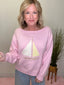 Sail Away Boat Neck Sweater Top