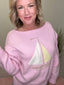 Sail Away Boat Neck Sweater Top
