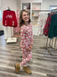 Santa Baby Red Stripe Christmas Jammies - Girls 240 Kids Clothing - Ella Chic Boutique