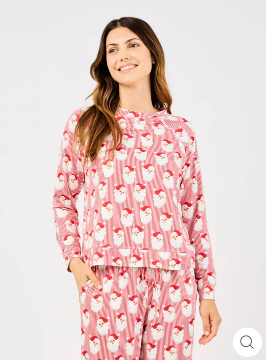 Santa Baby Red Stripe Christmas Pajamas