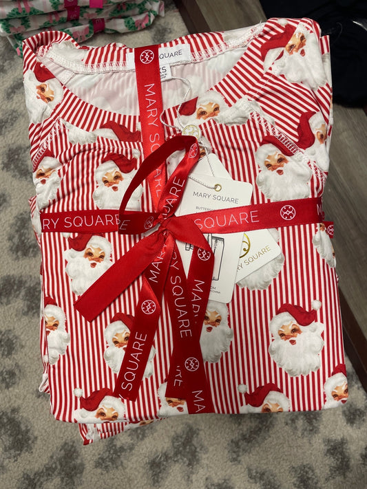 Santa Baby Red Stripe Christmas Pajamas 230 Gifts - Ella Chic Boutique
