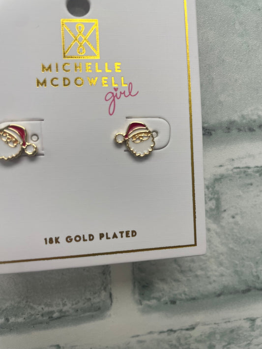 Santa Is Coming To Town Dainty Gold Earrings