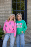Sarah Green Trees Rhinestone Sweatshirt in Pink 110 Tops - Ella Chic Boutique