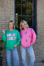 Sarah Green Trees Rhinestone Sweatshirt in Pink 110 Tops - Ella Chic Boutique