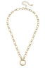 Sasha Wide Link Necklace in Gold 210 jewelry- Ella Chic BoutiqueCanvas Style