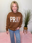 Say A Little Prayer Patchwork Sweatshirt in Camel 130 Sweaters- Ella Chic BoutiqueKori America