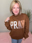 Say A Little Prayer Patchwork Sweatshirt in Camel